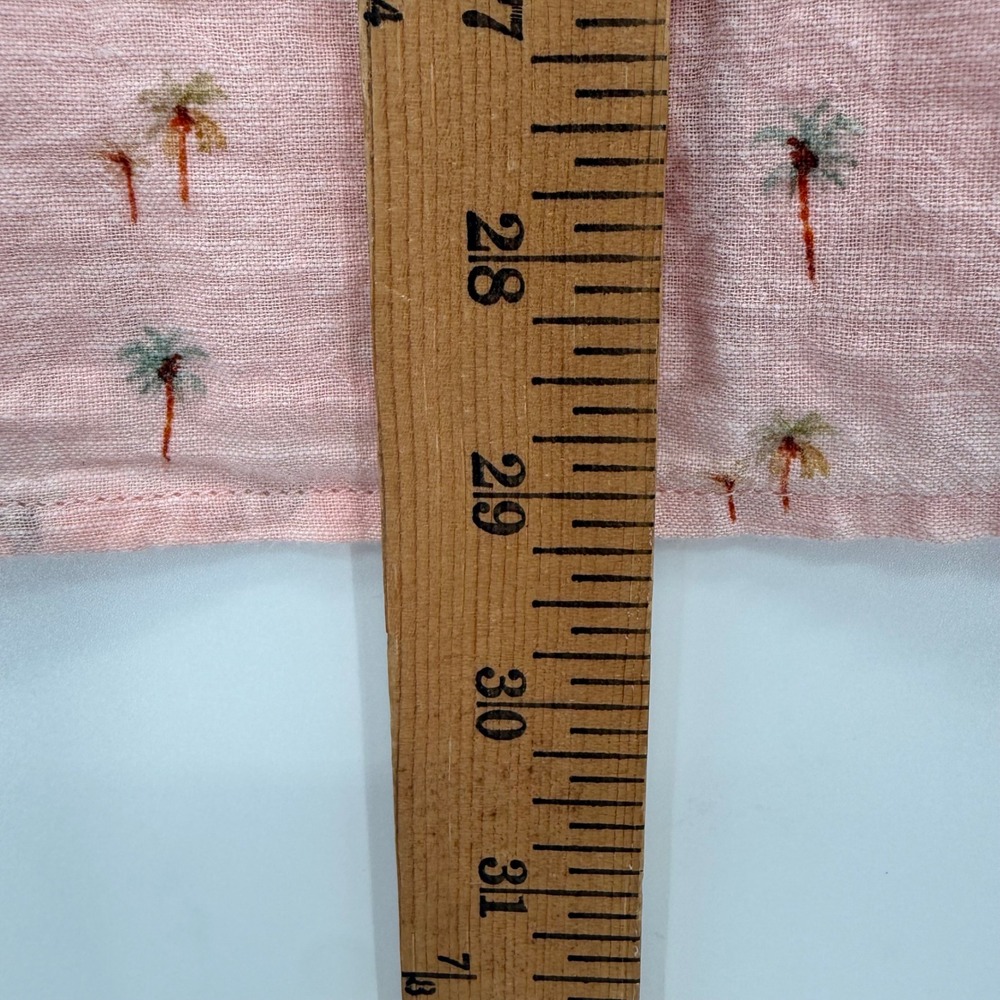 Marine Layer Button Down Men Large Pink Palm Tree Embroidered Short Sleeve 14244 - Picture 8 of 9